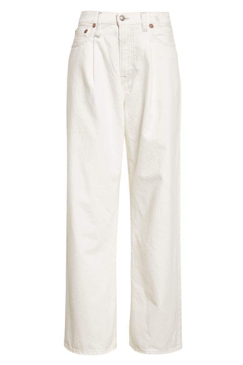 Damon Pleated Rigid Wide Leg Jeans (Nordstrom Exclusive), Alternate, color, NORMA WHITE