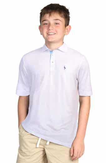 TailorByrd Kids' Perforated Mesh Polo