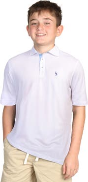 TailorByrd Kids' Perforated Mesh Polo