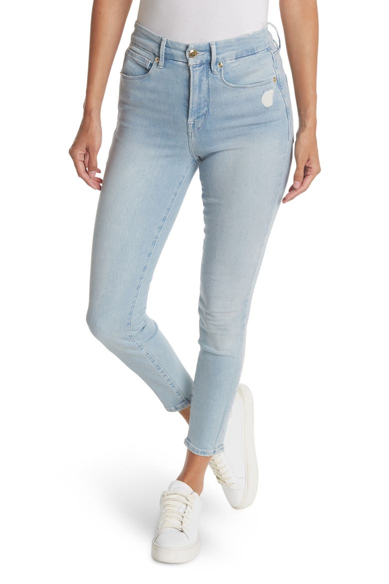 Good Waist High Waist Crop Skinny Jeans, Main, color, BLUE397