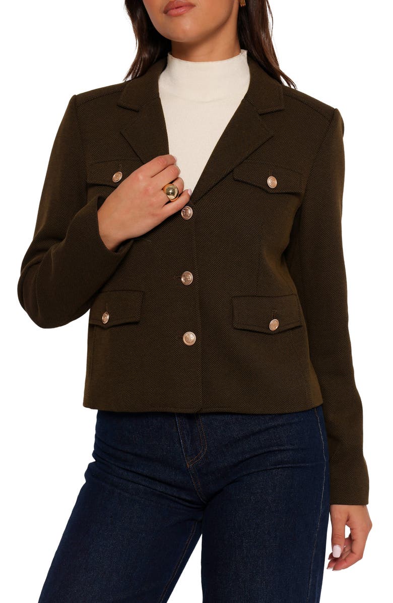 Petal & Pup Bandit Button Front Jacket, Main, color, Olive
