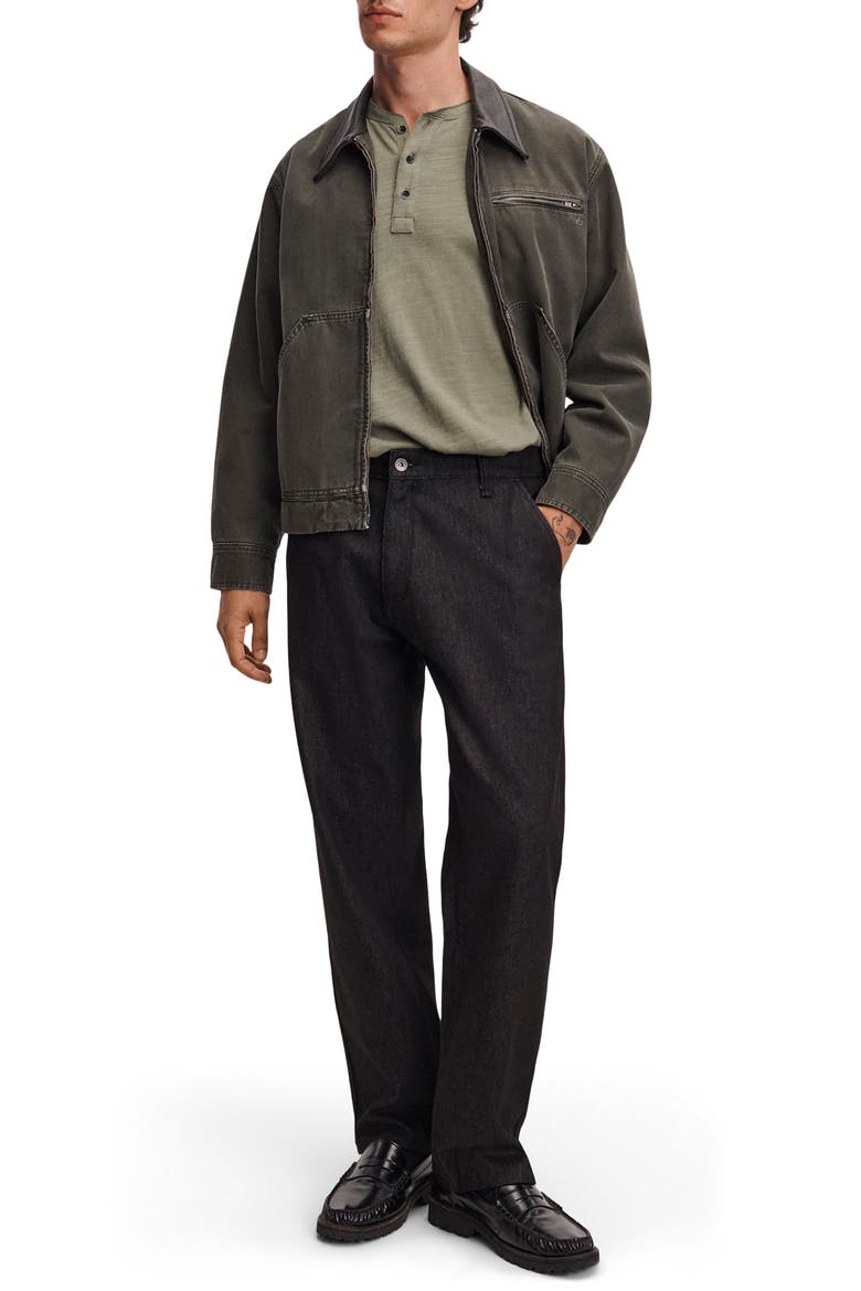 Workwear Relaxed Straight Leg Jeans, Alternate, color, rbRAW BLACK WHITE