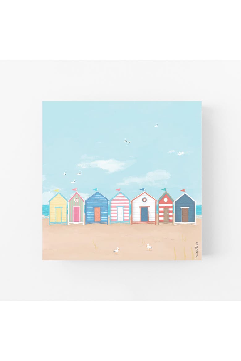 Beach Huts 6" x 6" Notepad, Main, color, Multi-Pack