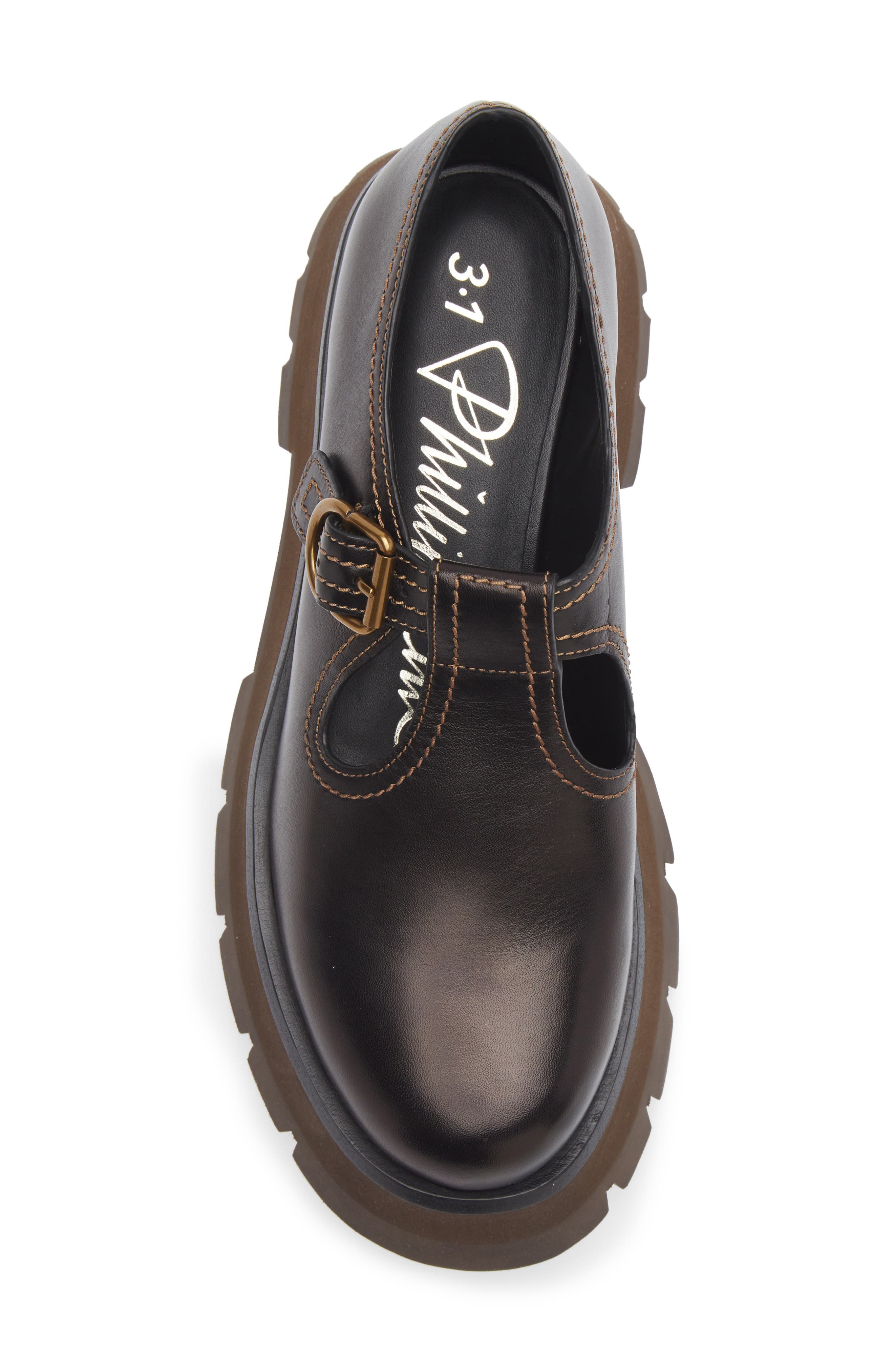 3.1 Phillip Lim Kate Lug Sole Platform Loafer, Alternate, color, Black