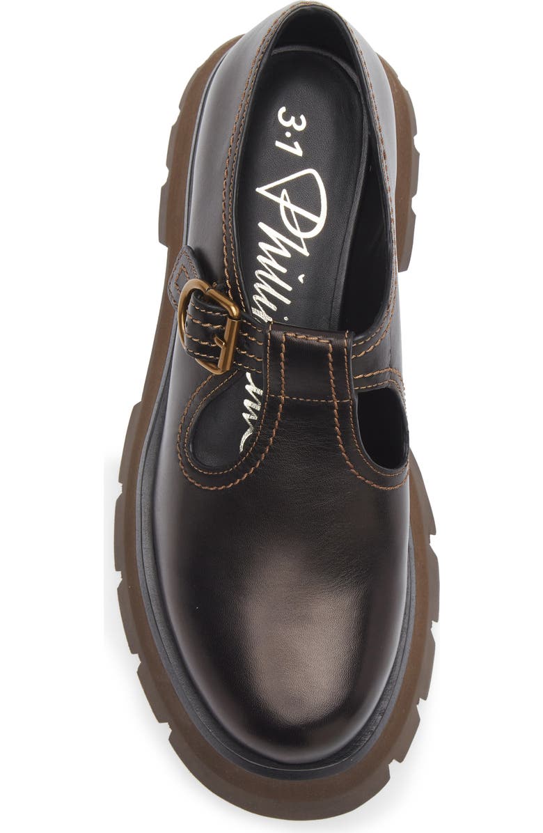 3.1 Phillip Lim Kate Lug Sole Platform Loafer, Alternate, color, Black