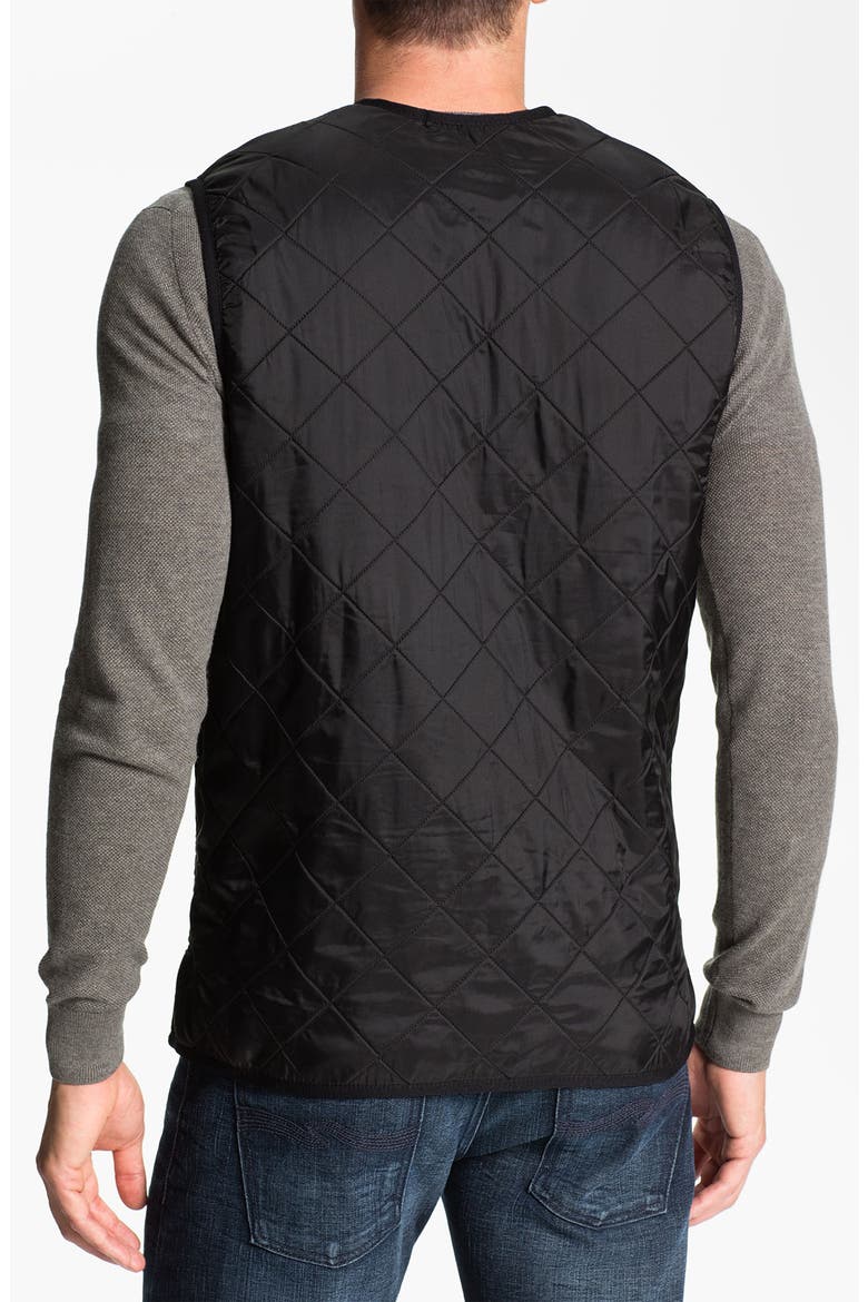 'Polarquilt' Relaxed Fit Zip-In Liner Vest, Alternate, color, BLACK