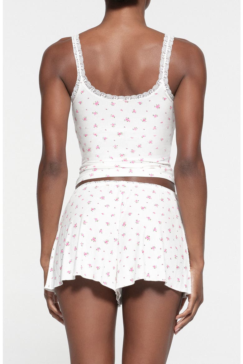 Soft Lounge Lace Cami, Alternate, color, NEON ORCHID ROSE PRINT
