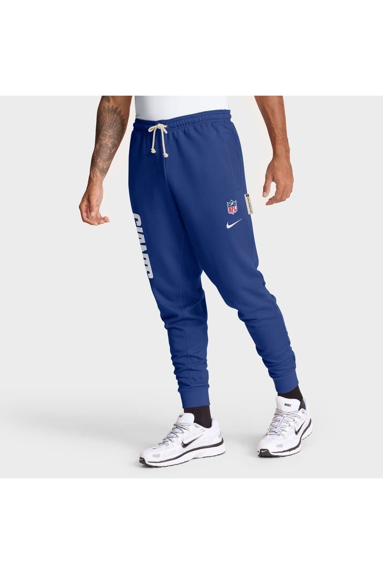 Men's Nike Royal New York Giants Sideline Standard Issue Ground Game Dri-FIT Taper Pants, Alternate, color, Royal