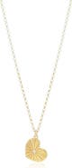 The Lovery CZ Fluted Single Heart Necklace
