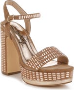 LONDON RAG Starlet Rhinestone Platform Sandal