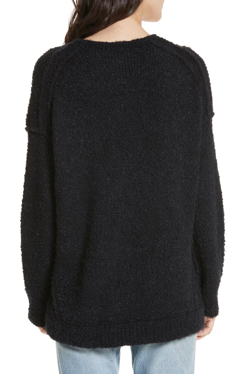 Free People Lofty V-Neck Sweater, Alternate, color,