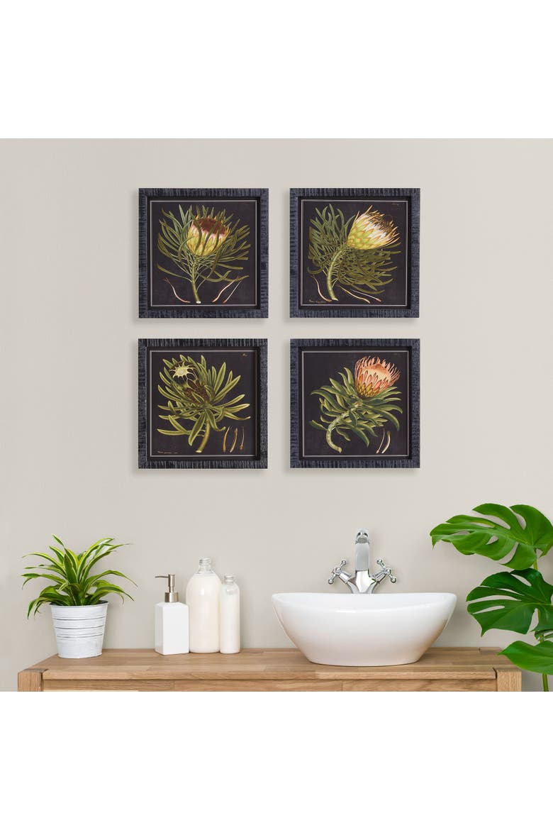 Protea Petite Prints Set of 4, Alternate, color, Black