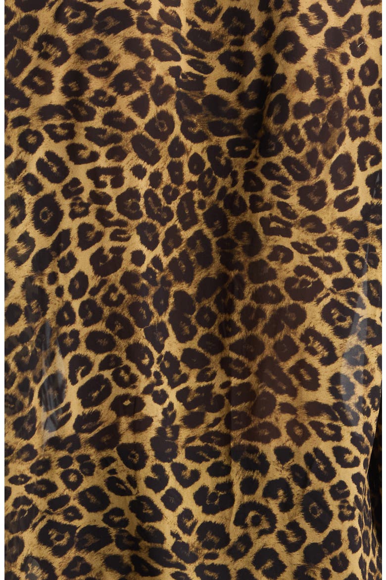 Kaila Tie Neck Chiffon Top, Alternate, color, LEOPARD