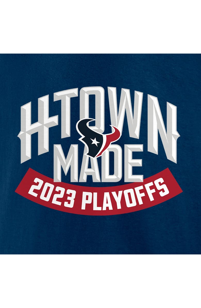 FANATICS Men's Fanatics Branded Navy Houston Texans 2023 NFL Playoffs H-Town Made T-Shirt, Alternate, color,