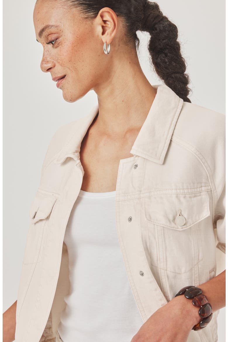 Lounge Denim Jacket, Alternate, color, MOONSTONE WHITE