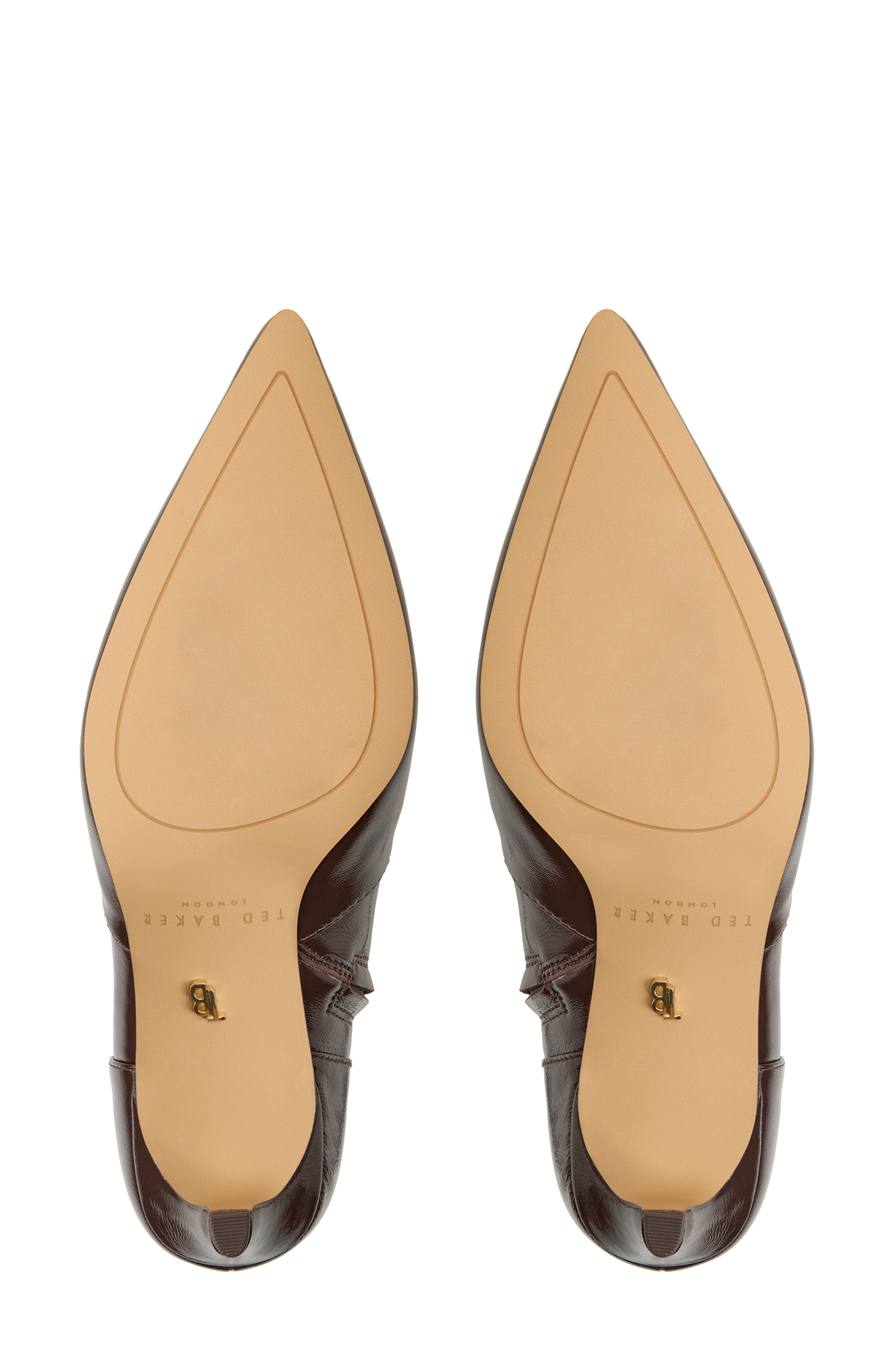 Stretch Leather Bootie, Alternate, color, DARK BROWN