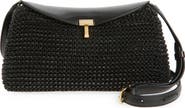 TOTEME T-Lock Top Handle Woven Leather Clutch