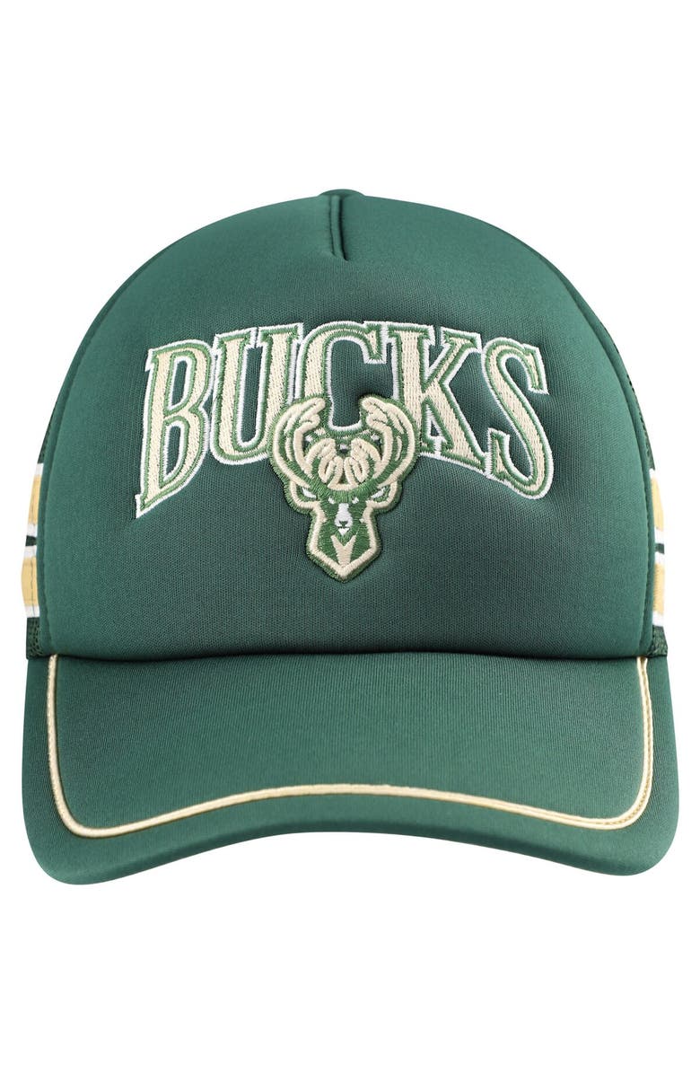 '47 Men's '47 Hunter Green Milwaukee Bucks Sidebrand Stripes Trucker Adjustable Hat, Alternate, color, Hunter Green