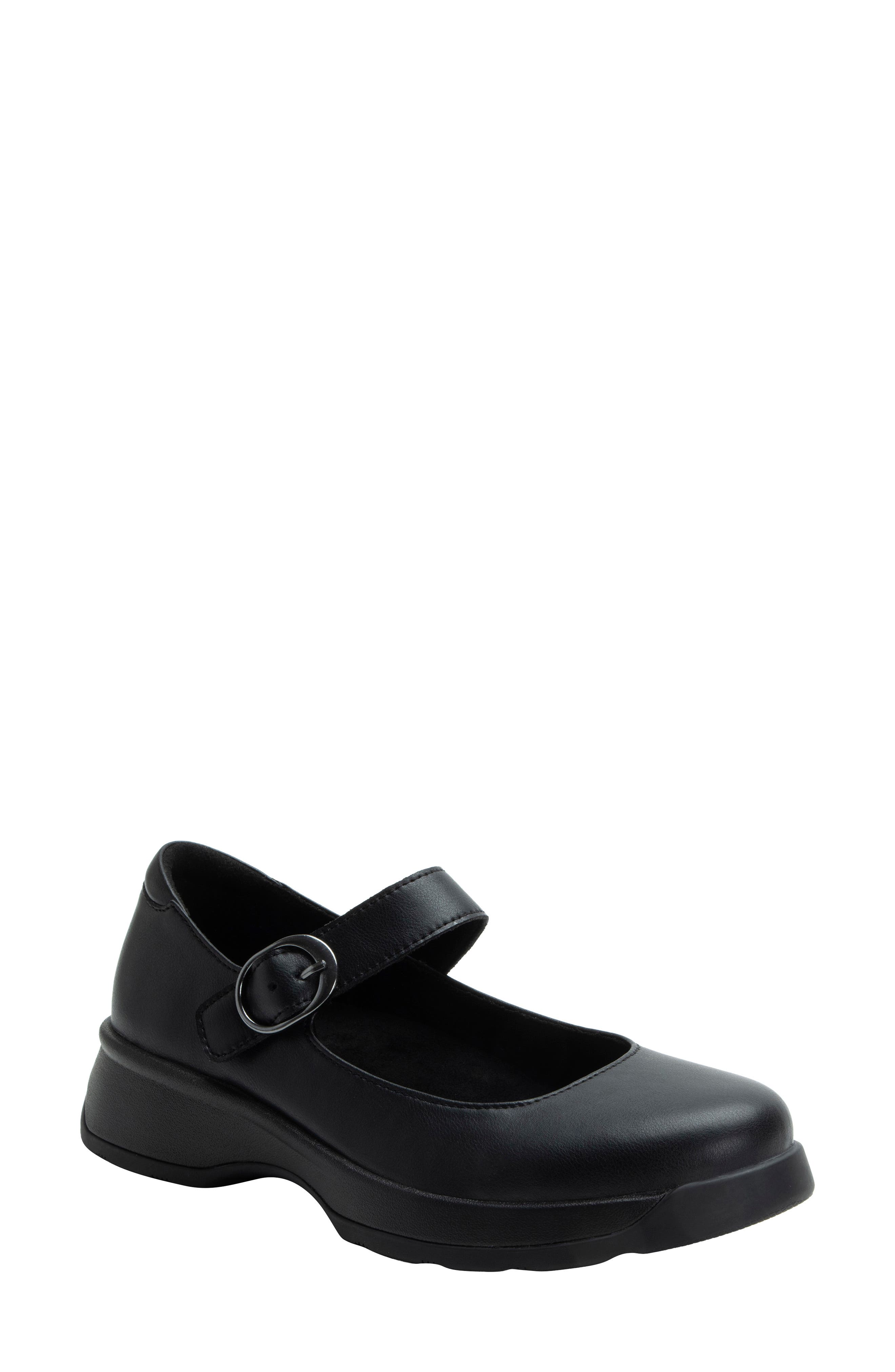 Alegria by PG Lite Jazmine Mary Jane Shoe, Main, color, Black Nappa