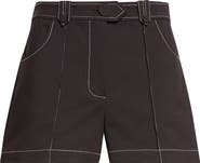 Ramy Brook Marco Pintuck Cotton Blend Shorts