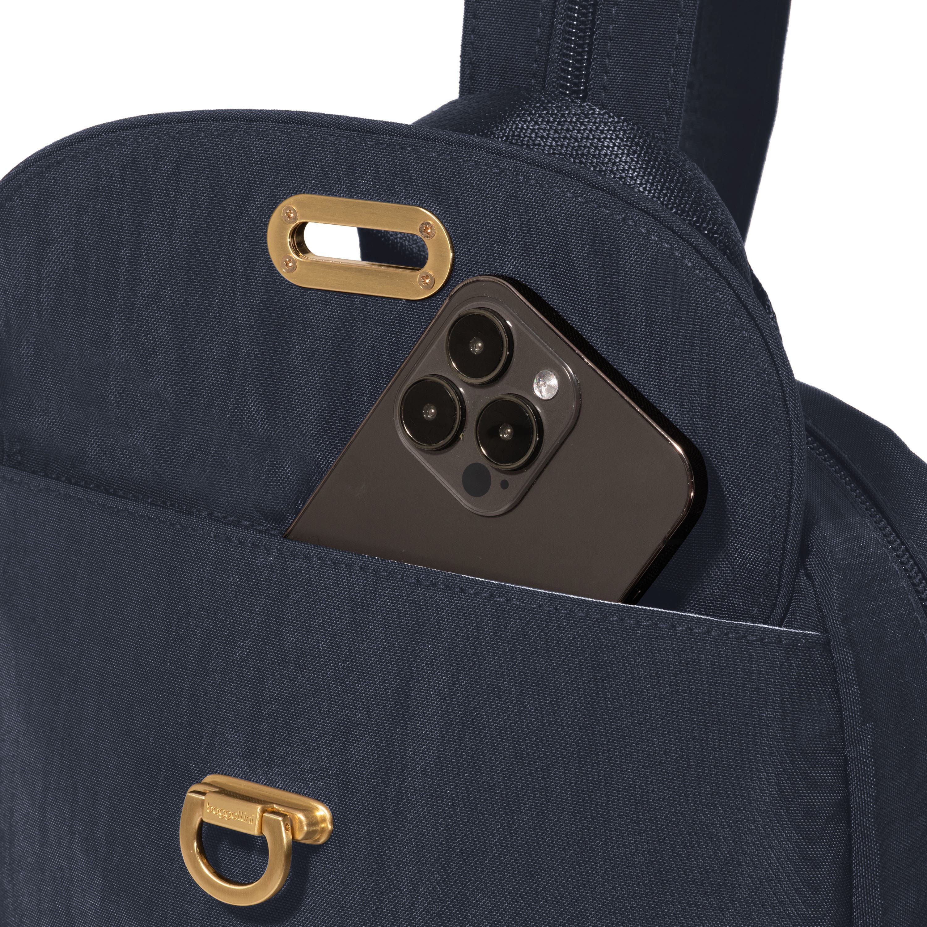 Coastal Flip Lock Day Pack, Alternate, color, French Navy W/ Gold Hardware