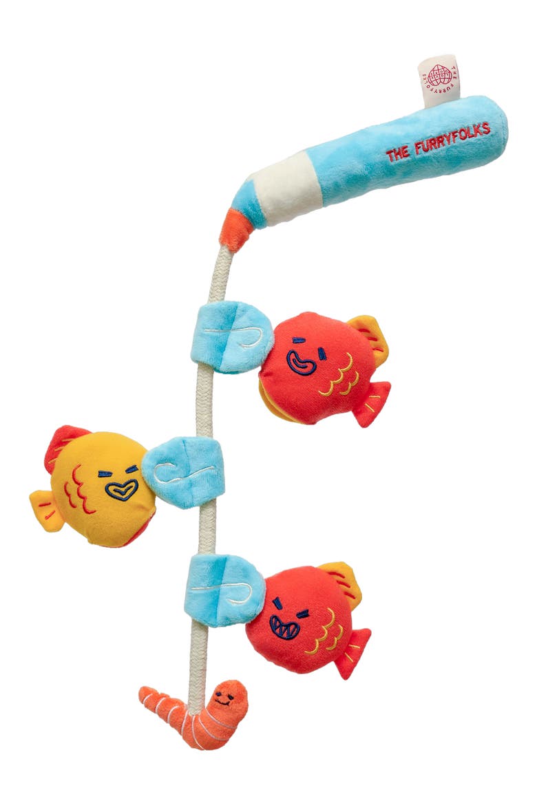 Fishing Nosework & Tug Toy, Main, color, AQUA