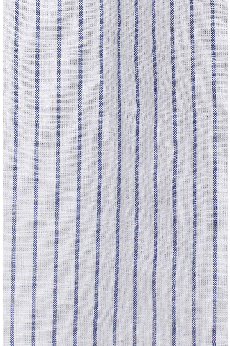 stripe linen & cotton shirt, Alternate, color, FRESH WHITE