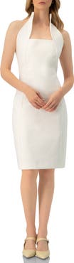 IVONNE High Neck Cotton Mini Dress