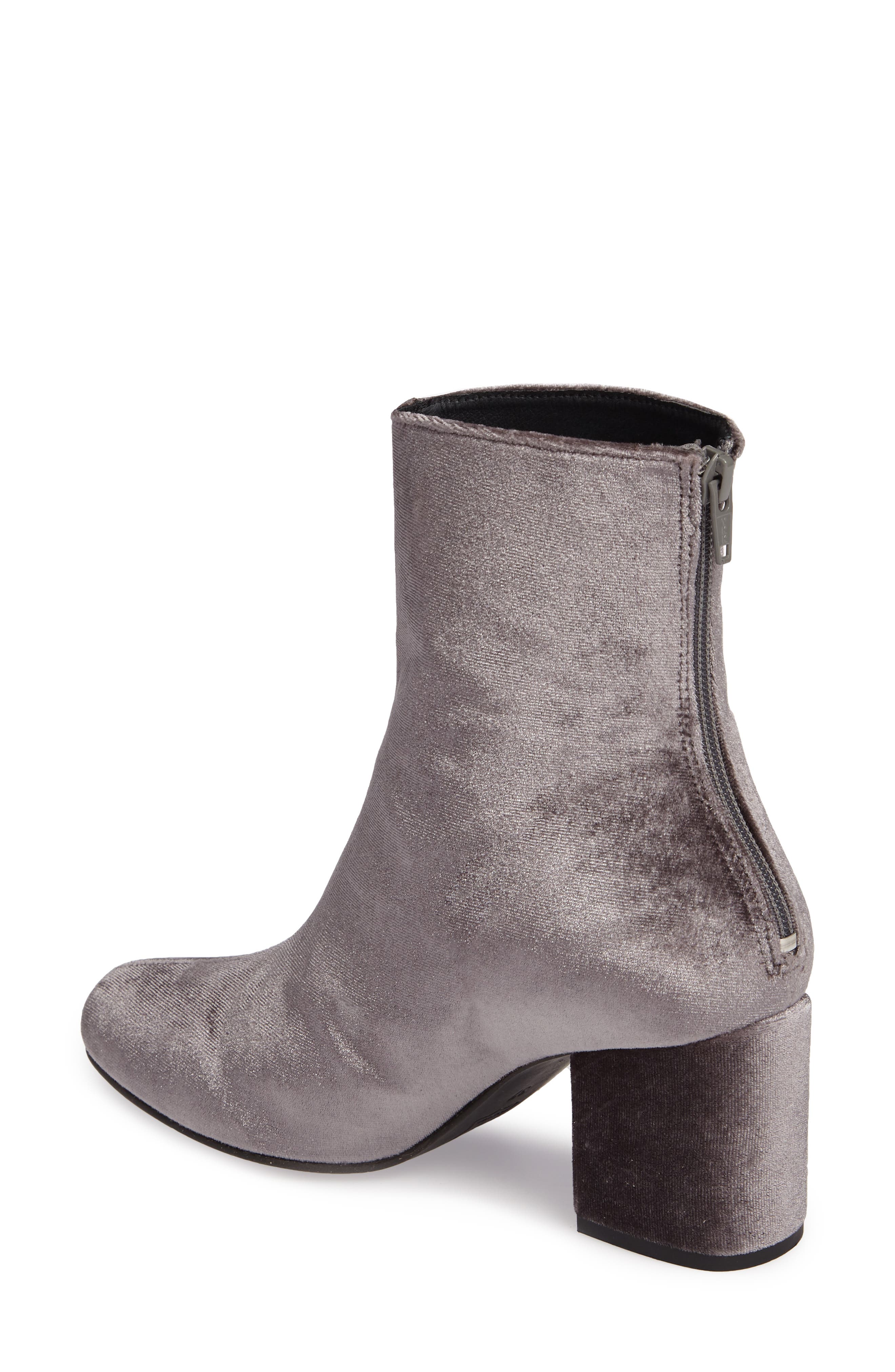 Cecile Block Heel Bootie, Alternate, color, GREY