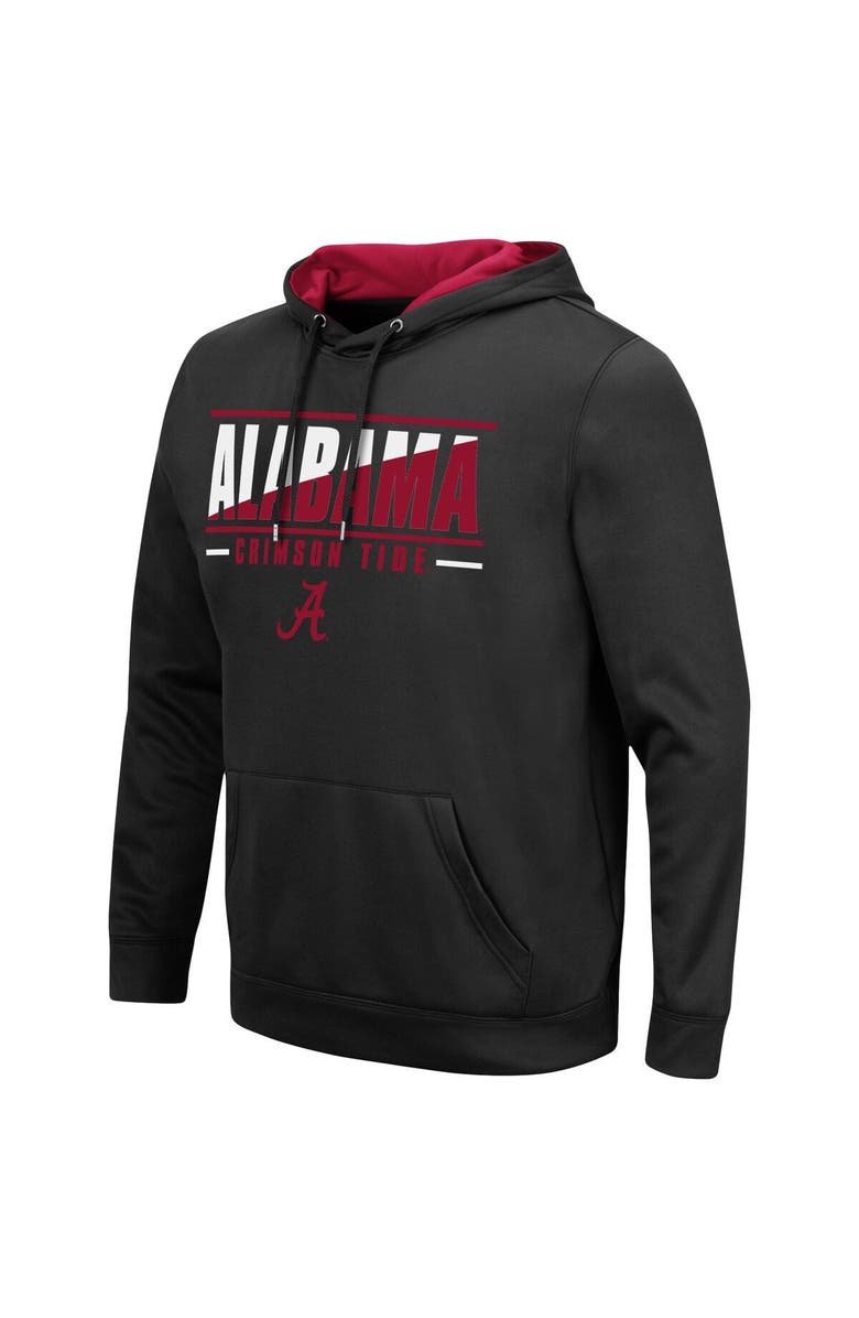COLOSSEUM Men's Colosseum Black Alabama Crimson Tide Slash Stack 2.0 Pullover Hoodie, Alternate, color, Black