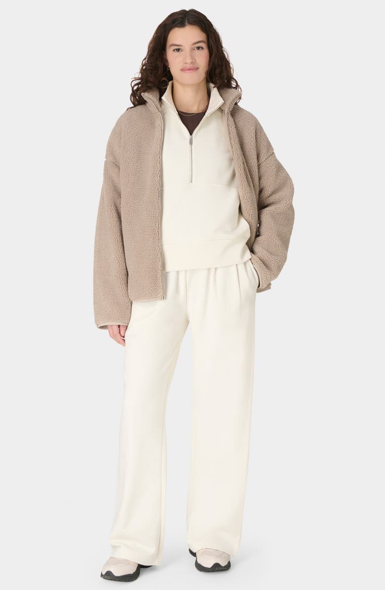 Sweaty Betty Revive Half Zip Sweatshirt, Alternate, color, Lily White