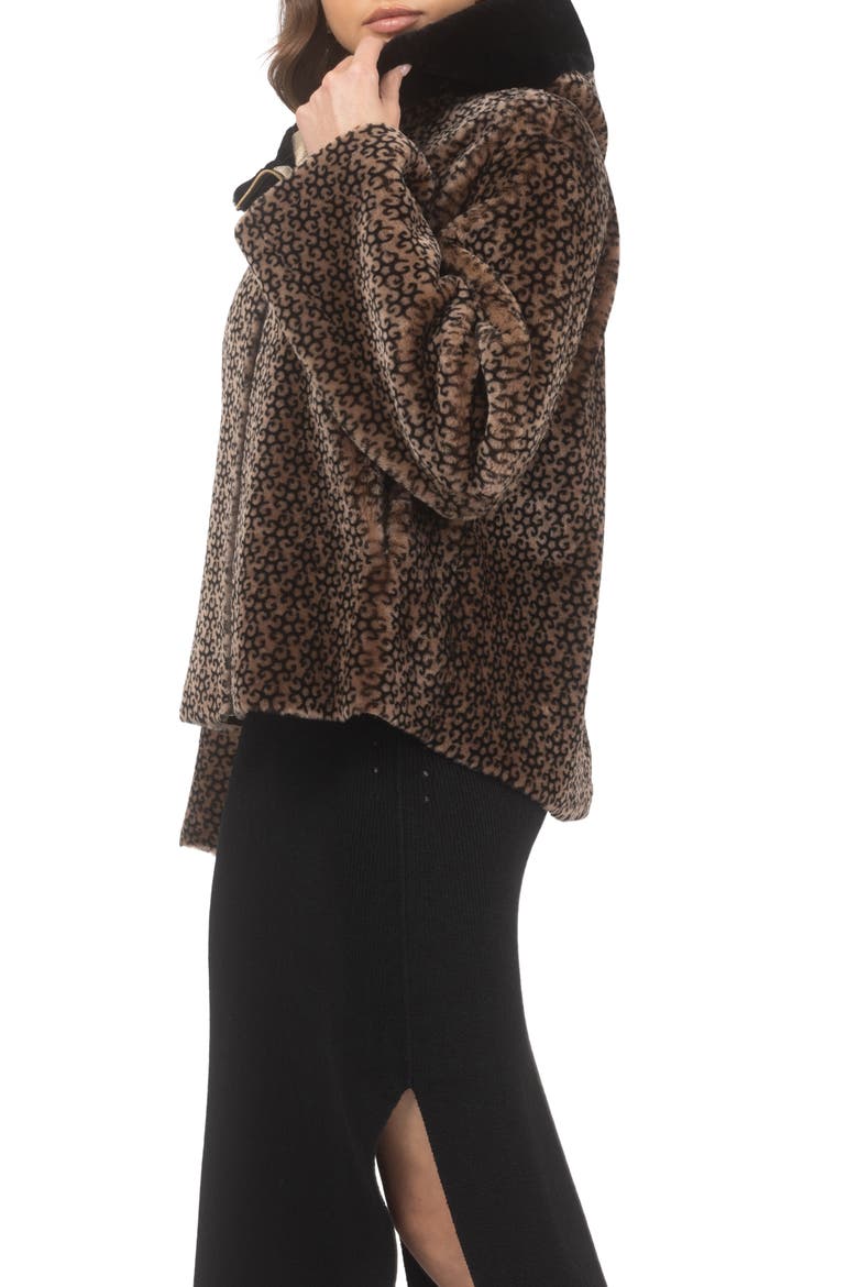 Genuine Shearling Jacket, Reversible, Alternate, color, BROWN/BLACK INSIGNIA