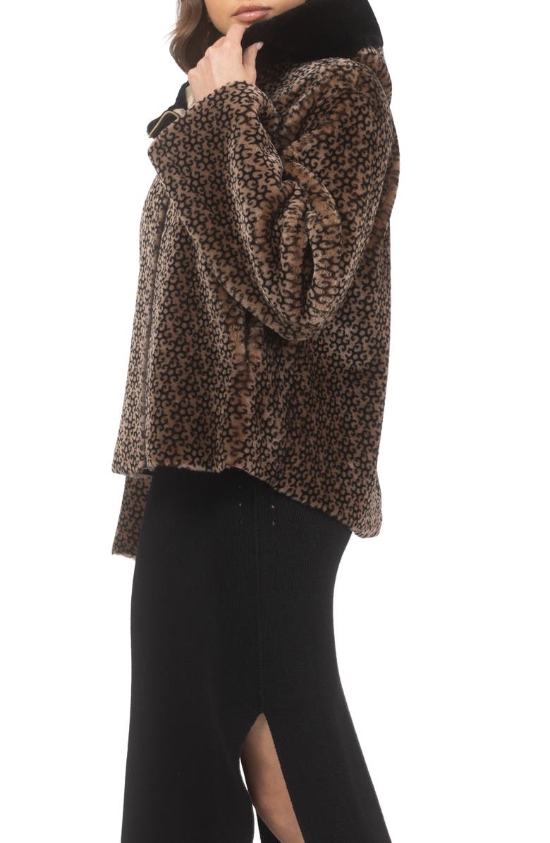 GORSKI Genuine Shearling Jacket, Reversible, Alternate, color, Brown/Black Insignia