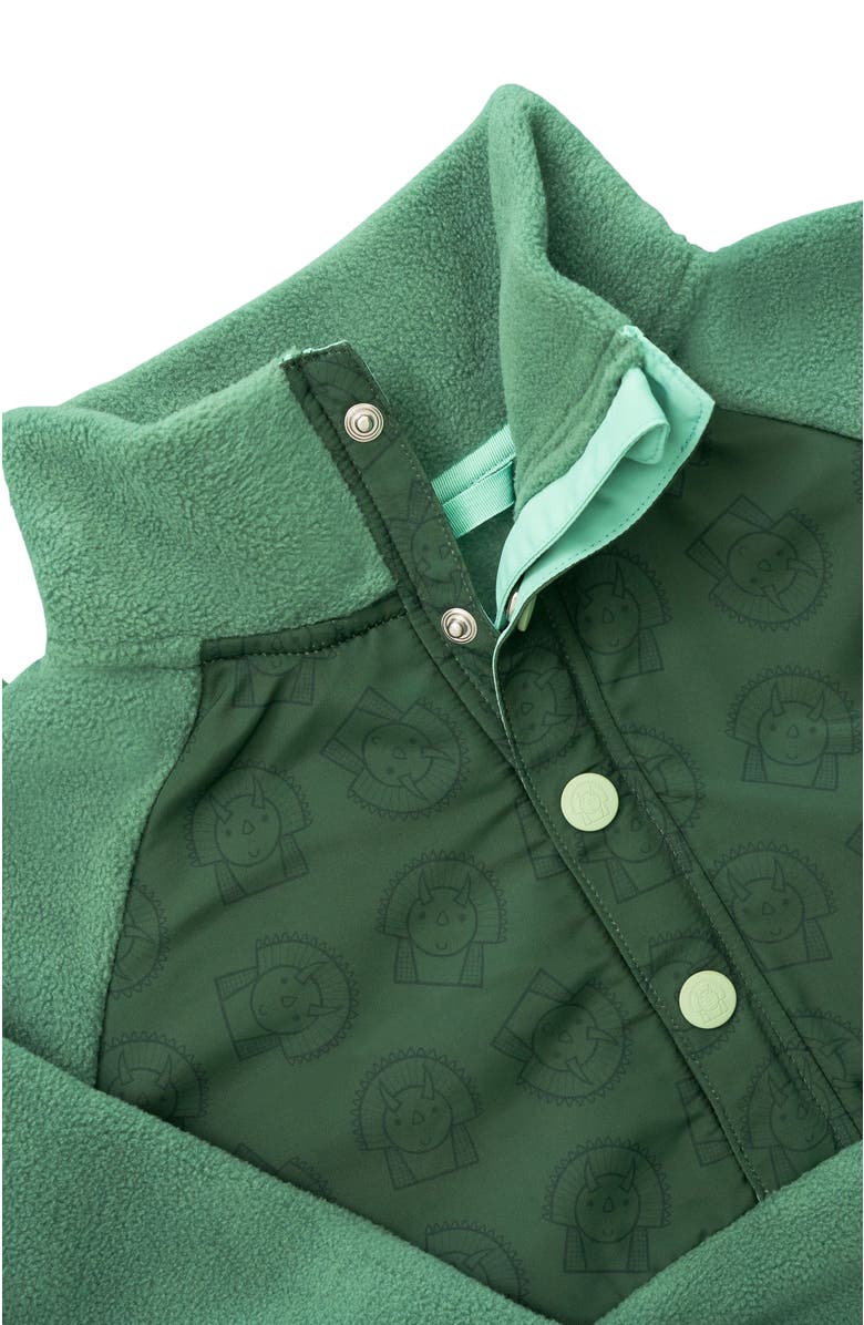 Roarsome Fleece Zip Up, Alternate, color, Green