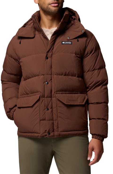 Wallowa Water Repellent Down Puffer Jacket with Removable Hood