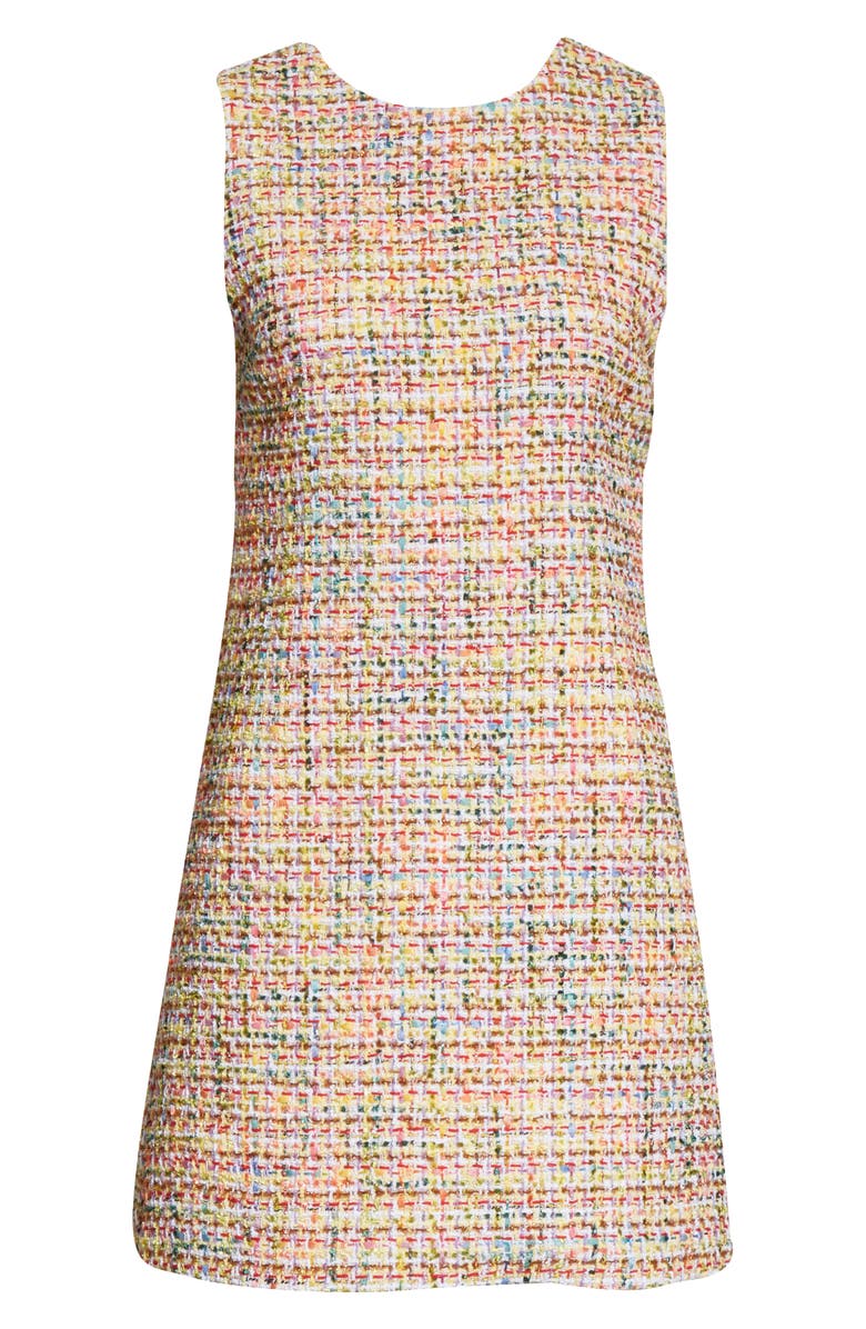 Alice + Olivia Coley Tweed A-Line Dress, Alternate, color, 