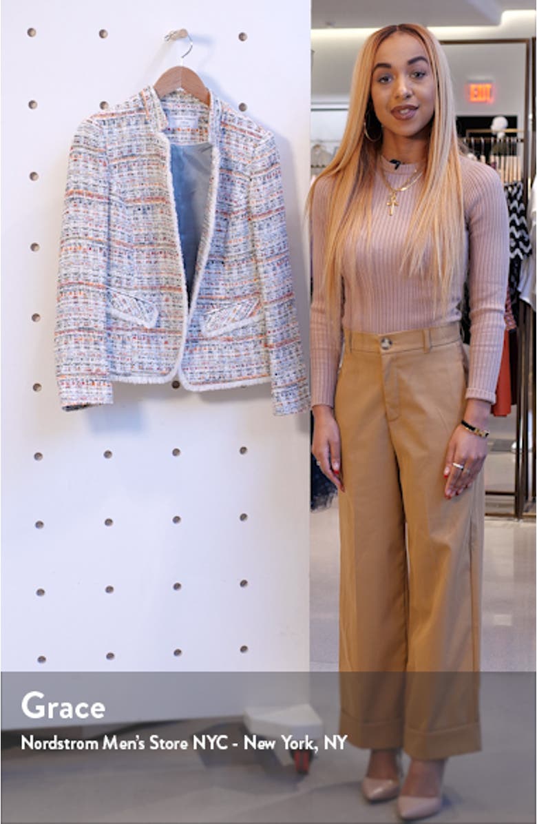 Notch Collar Tweed Jacket, sales video thumbnail