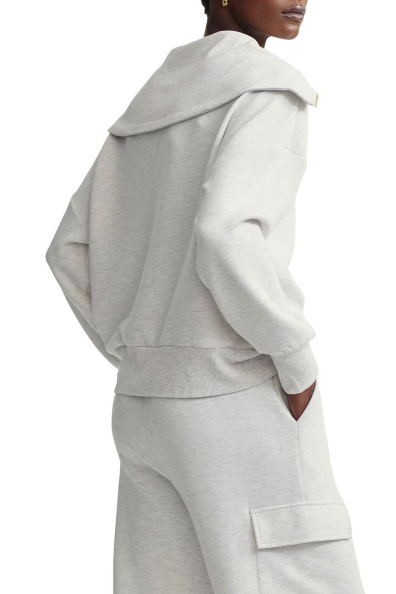 Catherine Half Zip Sweatshirt, Alternate, color, IVORY MARL