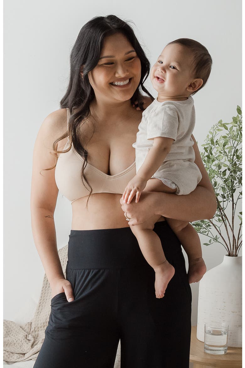 Busty Sublime Contour Maternity & Nursing Bra - Sizing Available from E-I Cup, Alternate, color, BEIGE