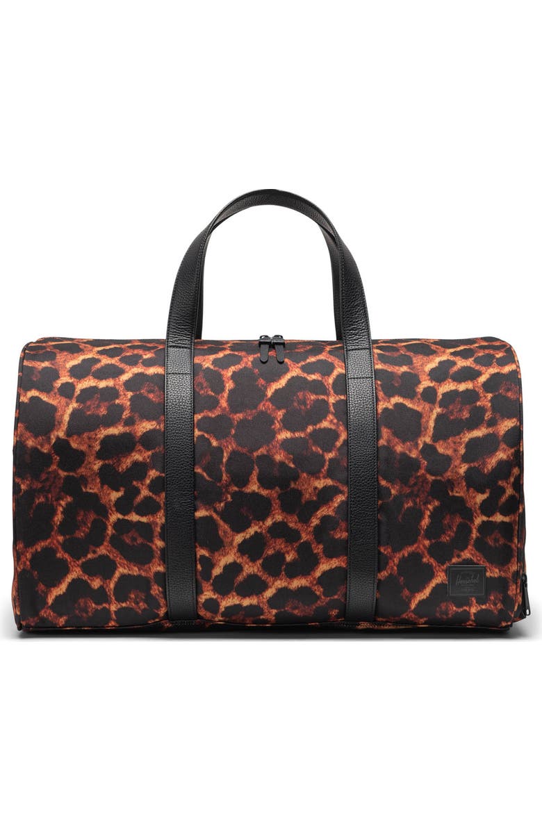 Herschel Supply Co. Novel Recycled Polyester Duffle Bag, Main, color, Digi Leopard