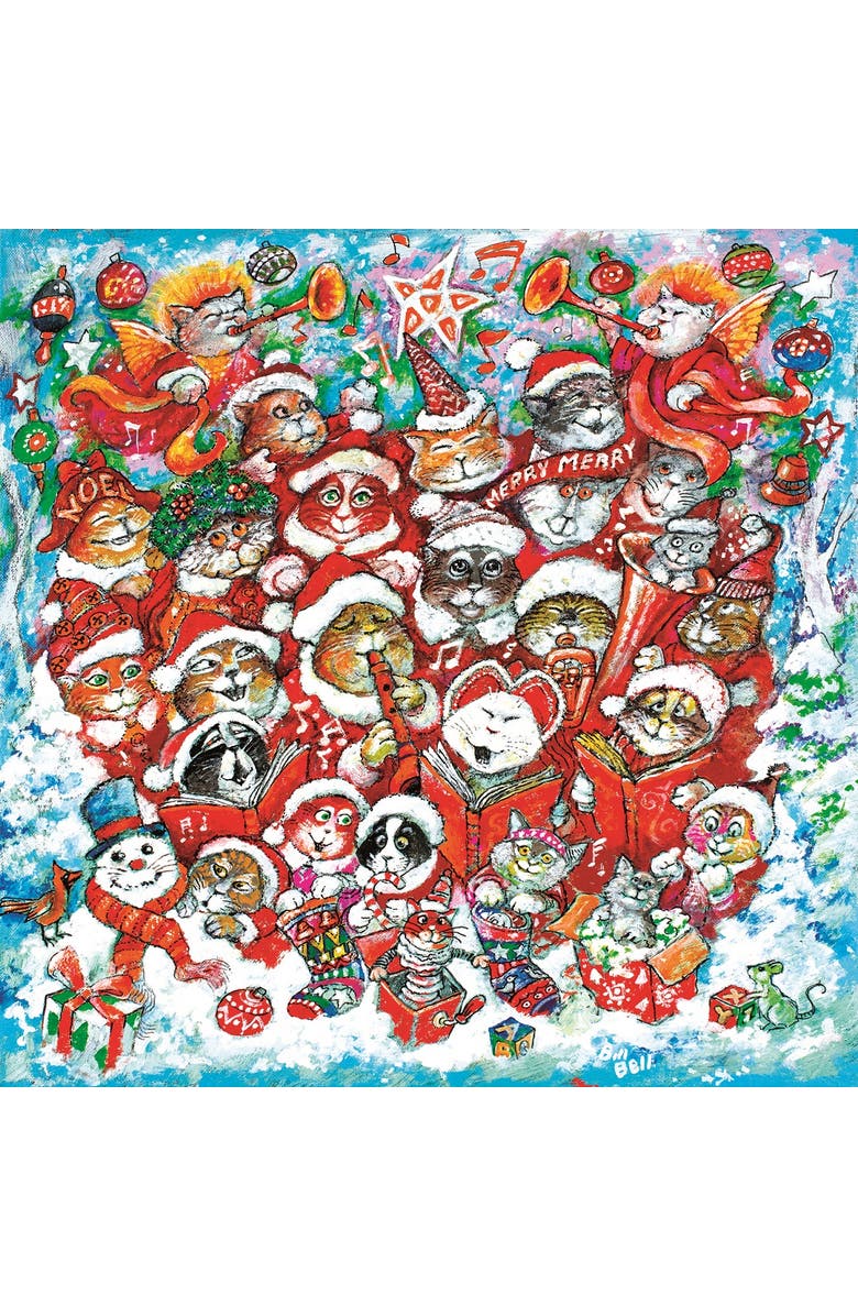Sunsout Cat Chorus Christmas 500 piece Jigsaw Puzzle for Adults, Alternate, color, Multicolor