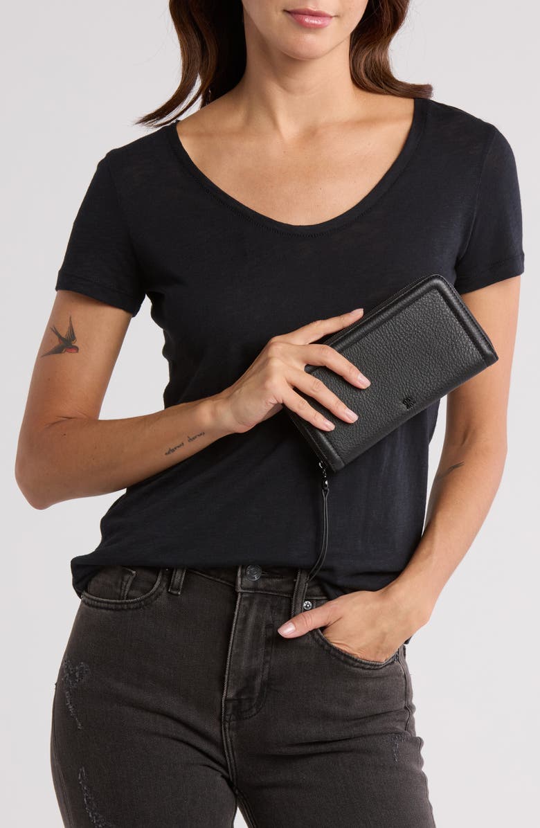 HOBO Large Nila Leather Zip Around Wallet, Alternate, color, 