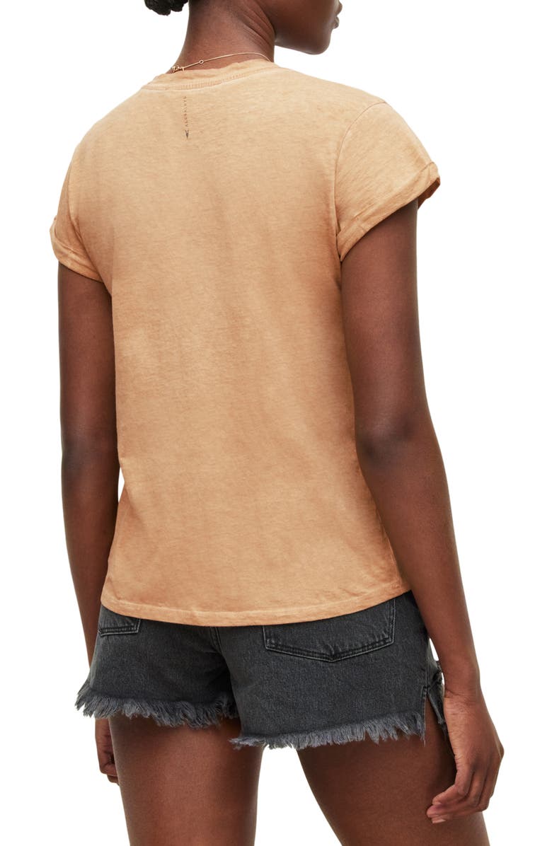 AllSaints Anna Cotton T-Shirt, Alternate, color, Capri Brown