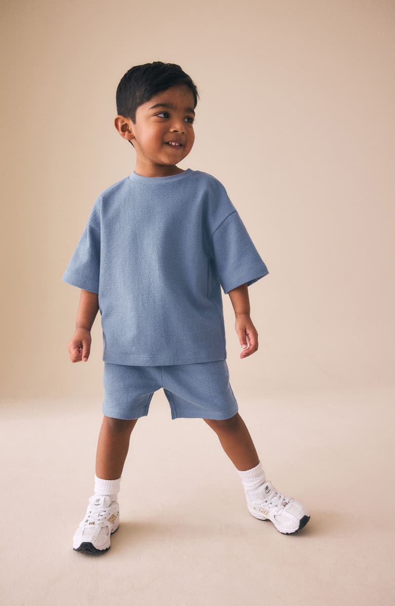 NEXT Kids' Plain T-Shirt & Shorts Set, Alternate, color, Blue