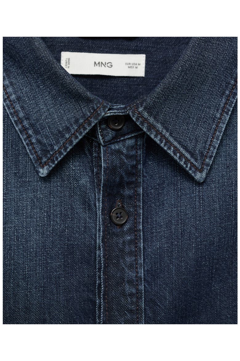 Denim Overshirt, Alternate, color, OPEN BLUE