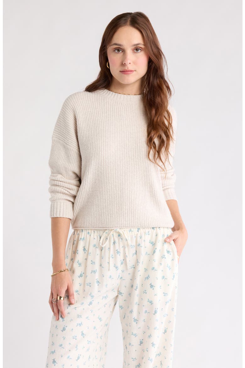 Cozy Crew Pullover Sweater, Main, color, BEIGE OATMEAL LIGHT HEATHER