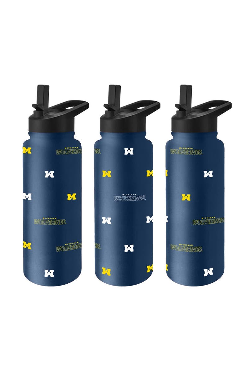 LOGO BRANDS Michigan Wolverines 34oz. Steep and Repeat Quencher Bottle, Main, color, Navy