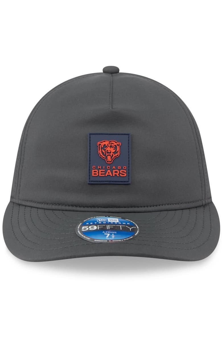New Era Men's New Era Charcoal Chicago Bears 2025 Sideline Cold Weather Retro Crown 59FIFTY Fitted Hat, Alternate, color, Charcoal