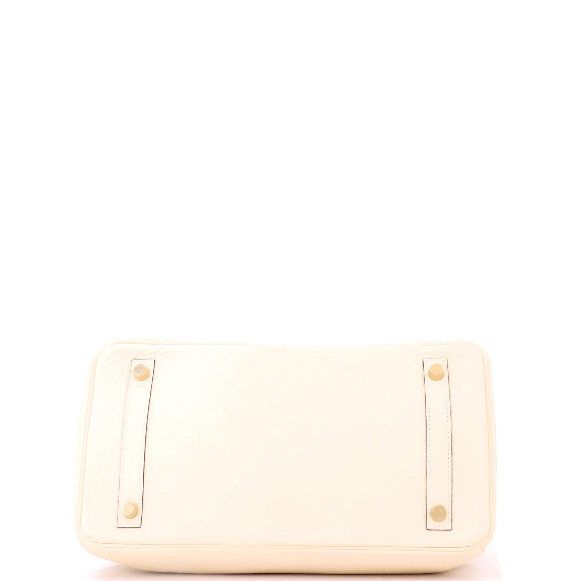 Pre-Owned Hermes Birkin Handbag Light Clemence with Gold Hardware 30, Alternate, color, Nata