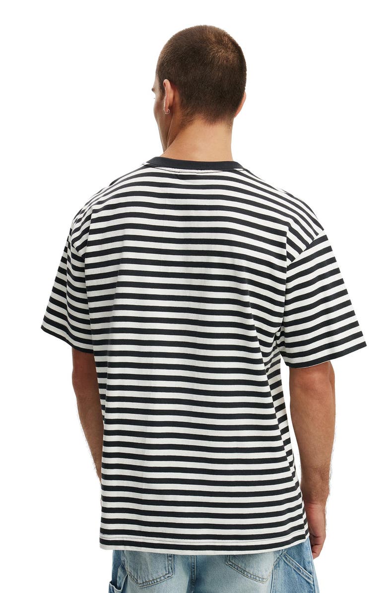 Cotton On Men's Box Fit Plain T-Shirt, Alternate, color, Washed Black Vintage White